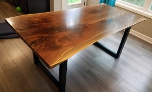 walnut live edge dining table custom table minnetonka mn                